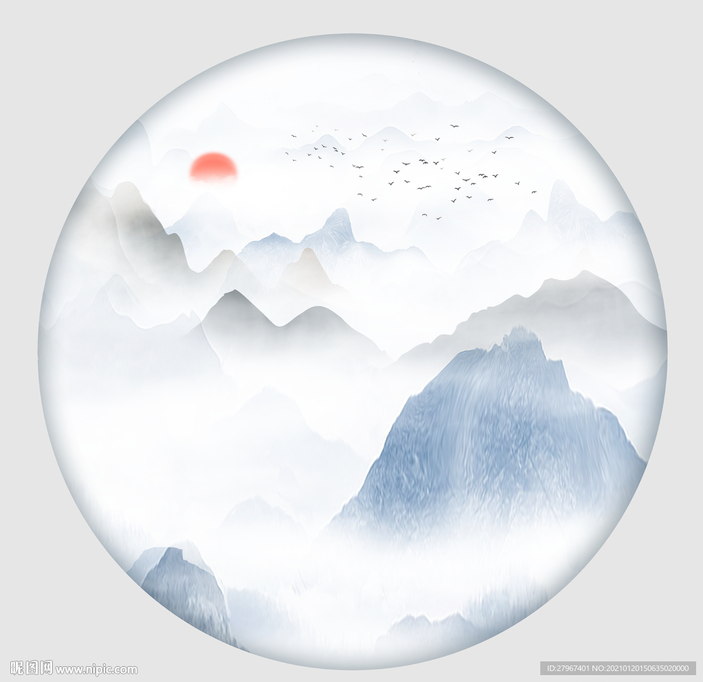 水墨山水画