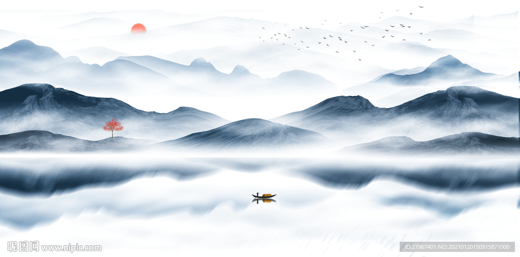 水墨山水画