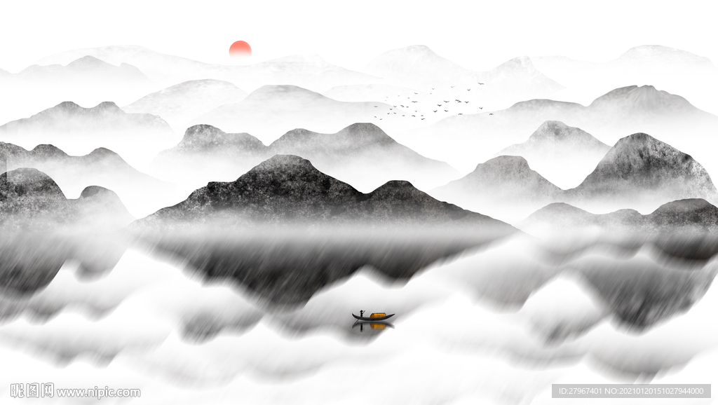 水墨山水画