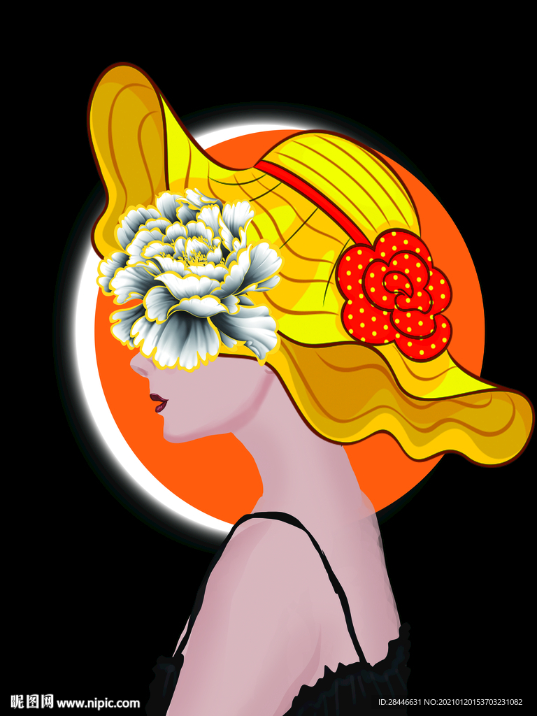 爱马仕美女装饰画