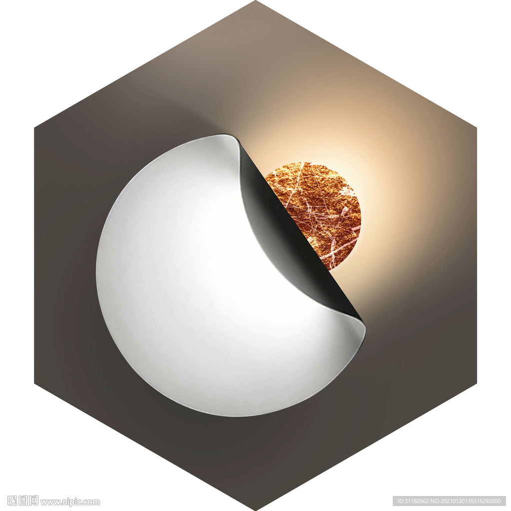 六边形抽象装饰画