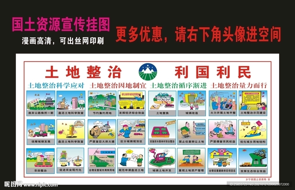土地整治利国利民  国土漫画