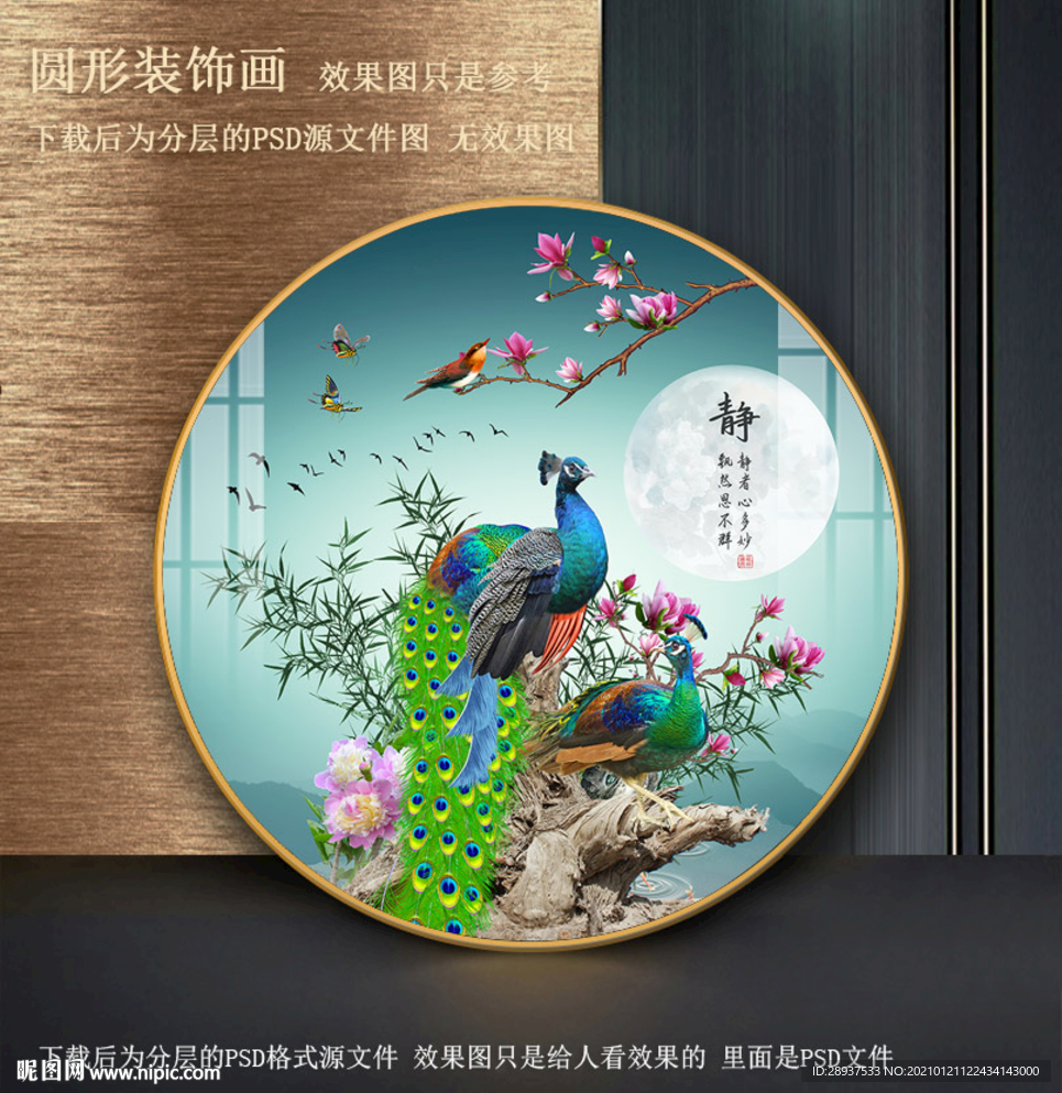 孔雀装饰画