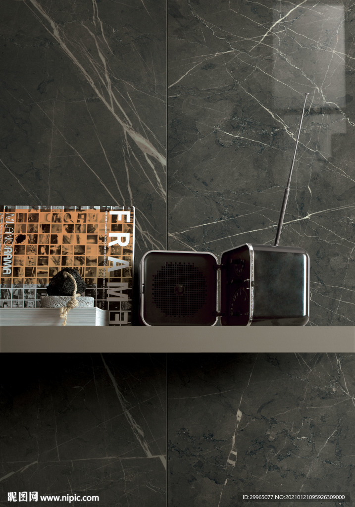 岩板瓷砖空间效果图 经典