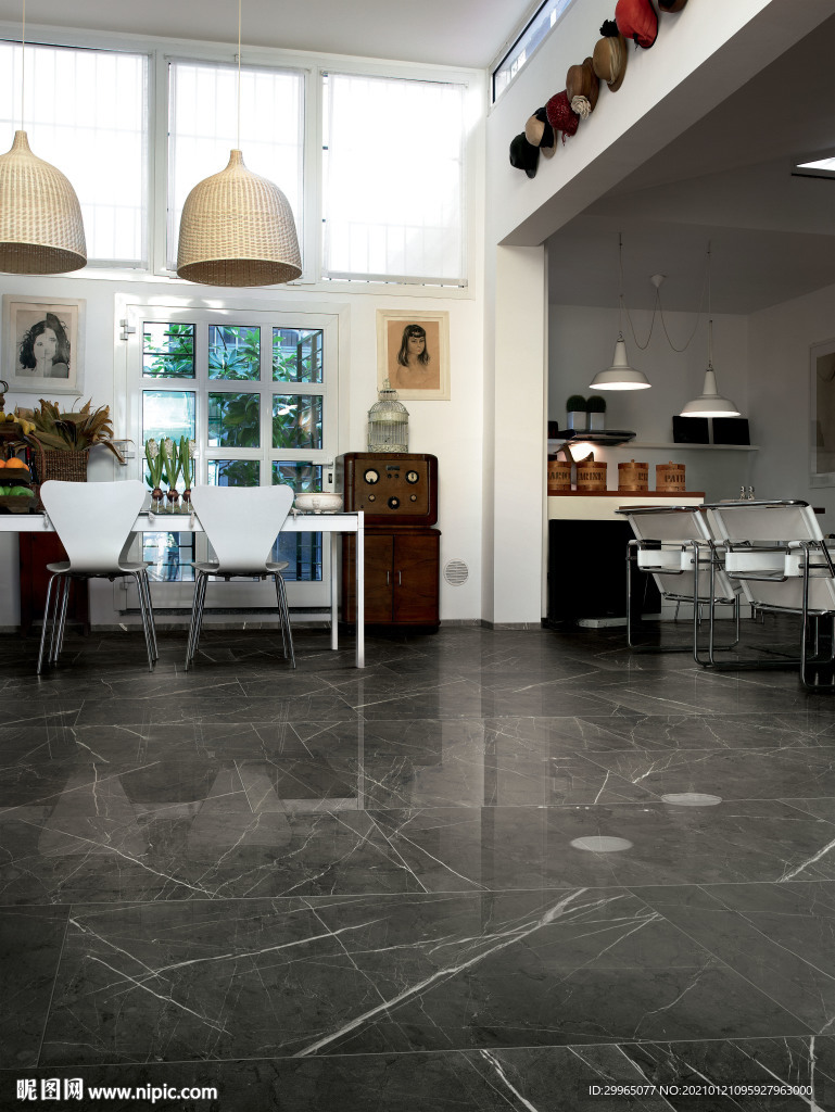 岩板瓷砖空间效果图 经典