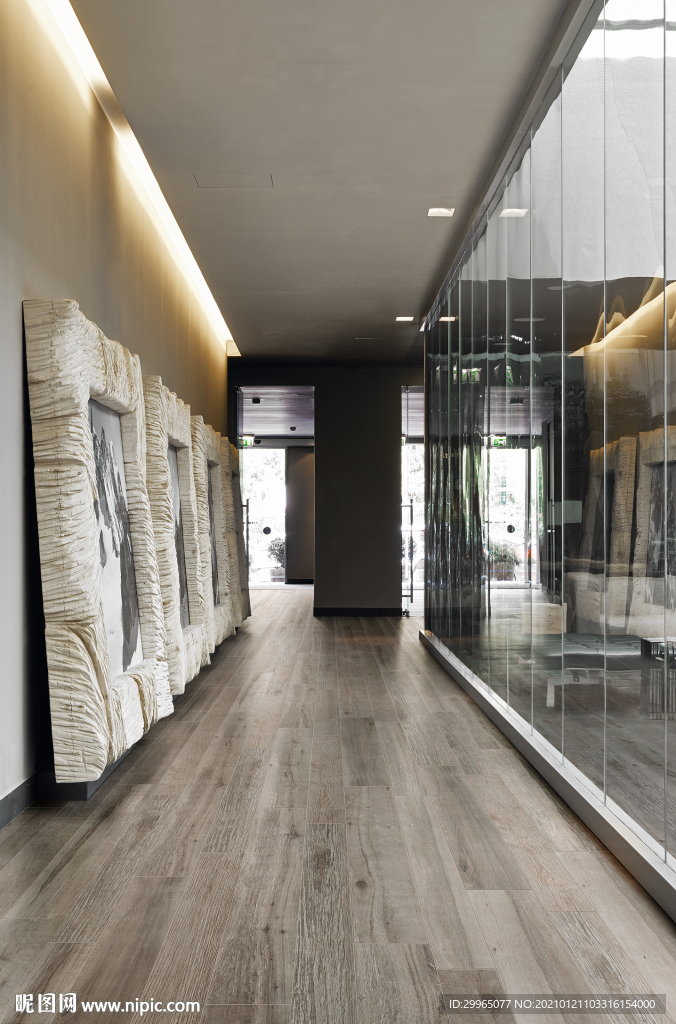 岩板瓷砖空间效果图 细木