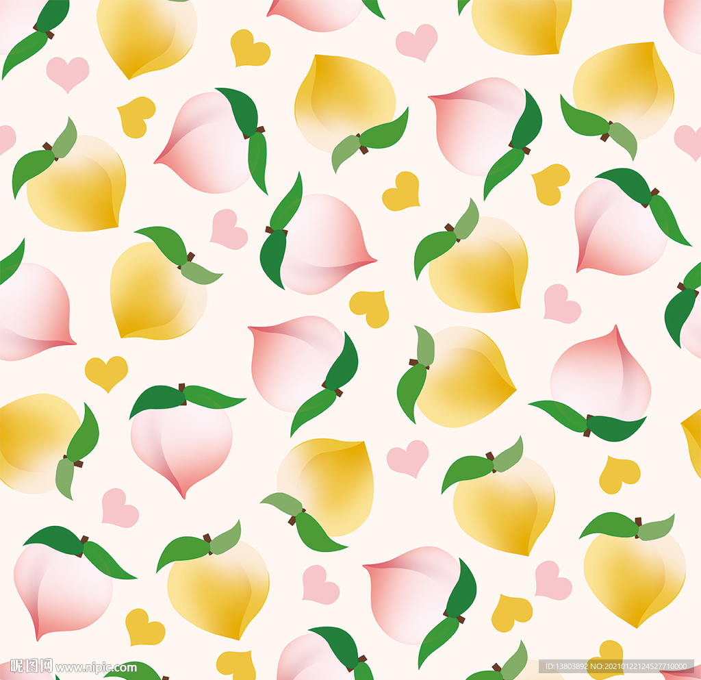 水果桃子拼接图案图片