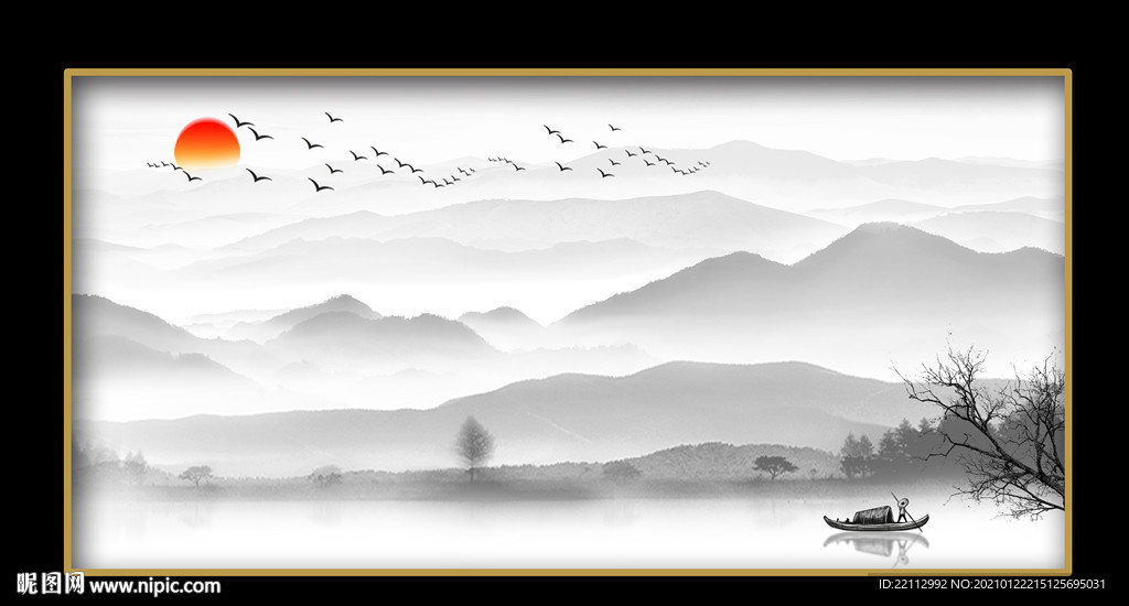 新中式山水画