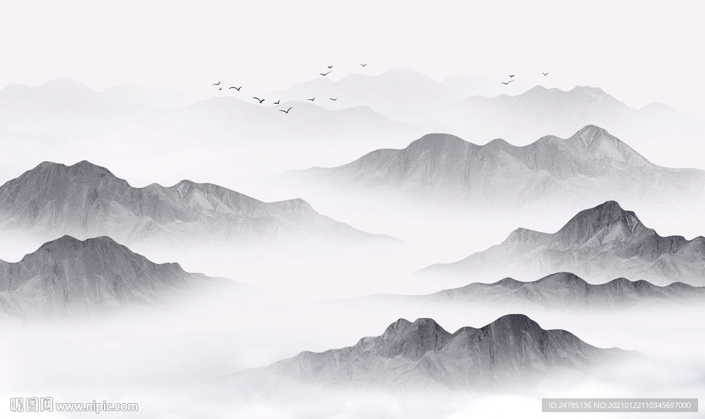 水墨山水画