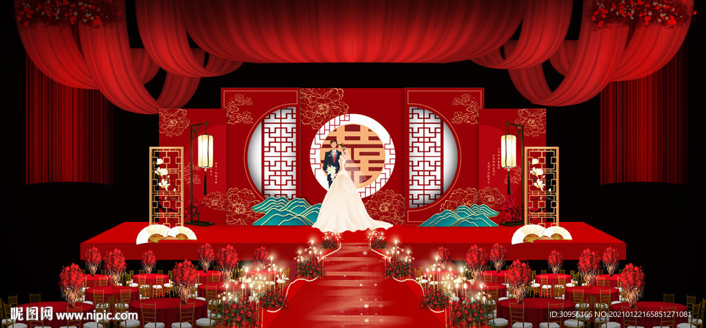红色中式婚庆