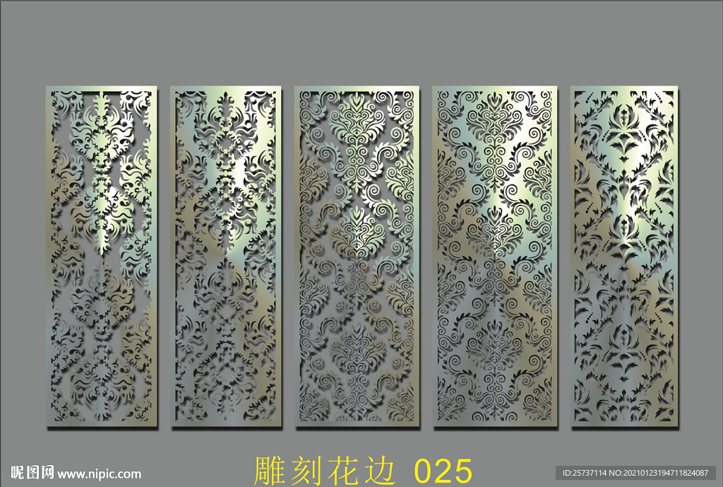 吊顶镂空 边框 雕刻 隔断