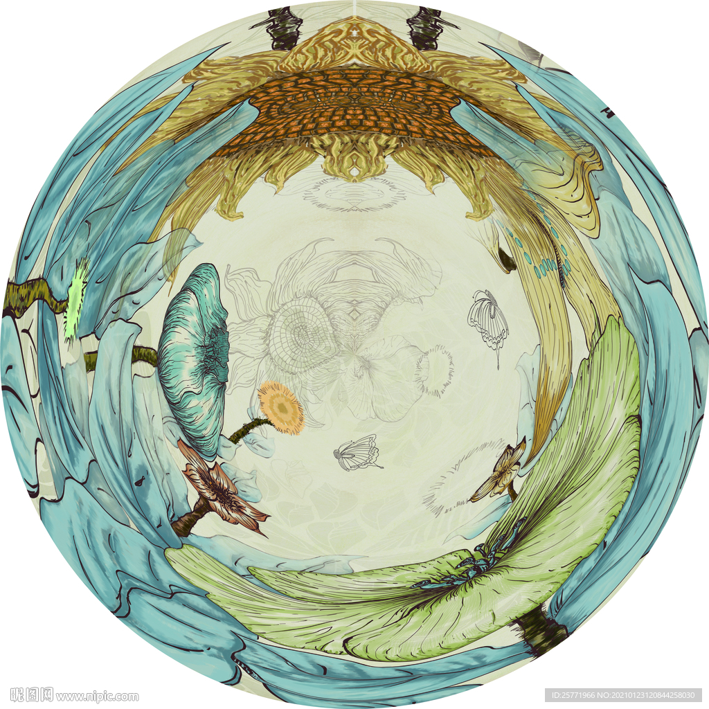 抽象装饰画抽象地毯圆毯