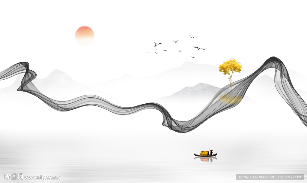 水墨山水画