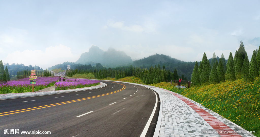 乡村道路花境景观设计