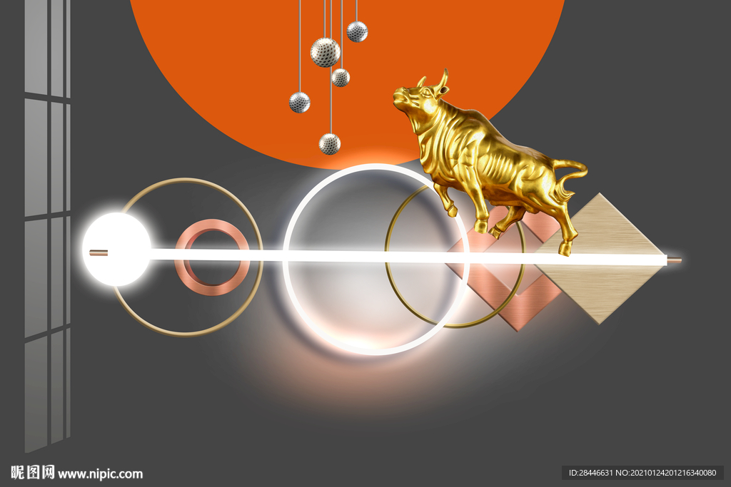 北欧现代光影轻奢装饰画