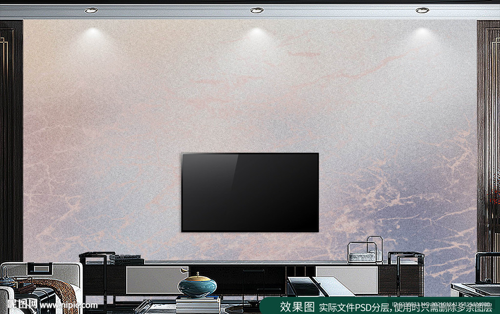 简约石纹背景墙