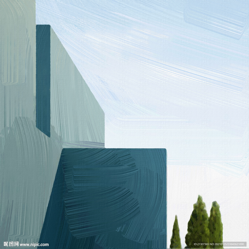 抽象油画装饰画轻奢手绘极简画