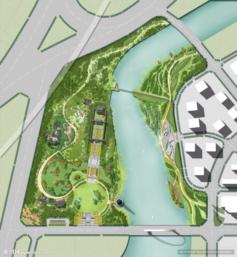 滨水公园景观设计平面图
