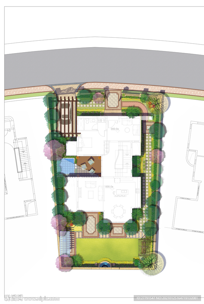 别墅庭院设计平面图