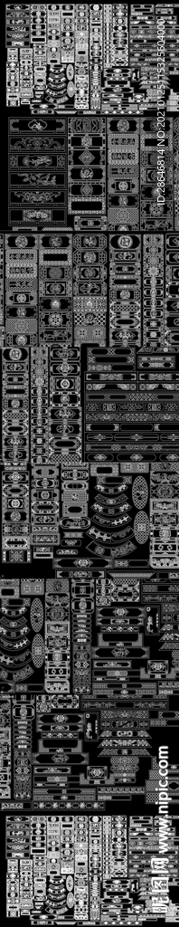 2021中式花格屏风CAD