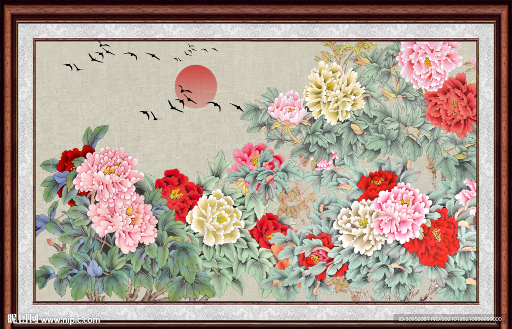 国画牡丹