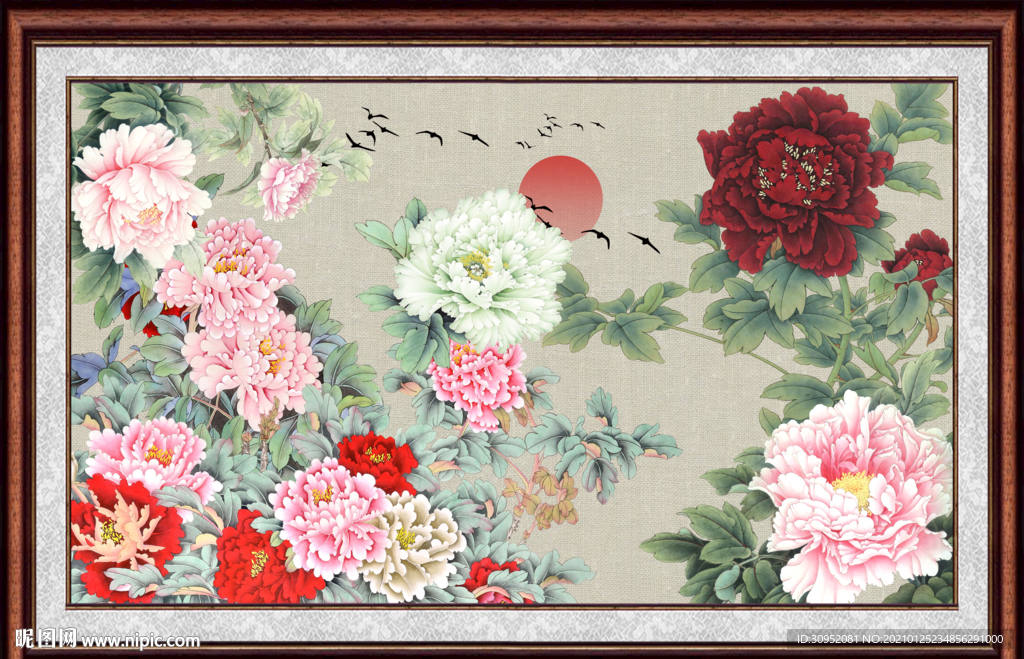 国画牡丹