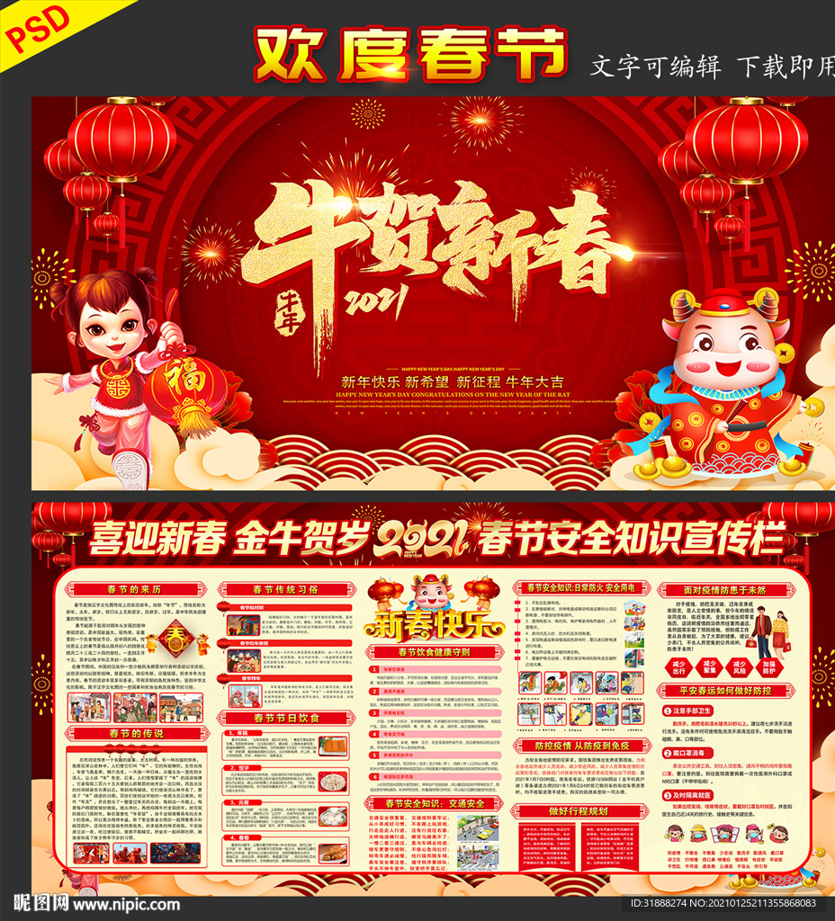 春节安全宣传栏