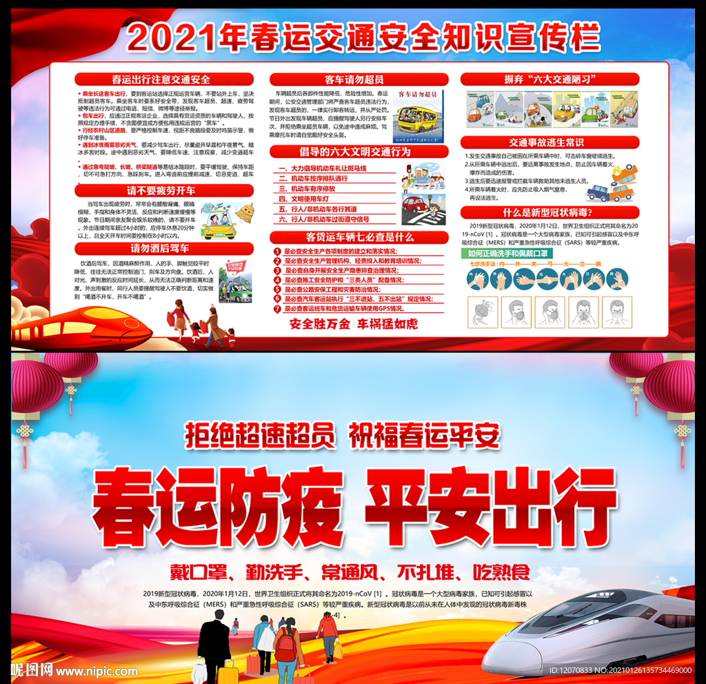 2021春运交通安全宣传栏