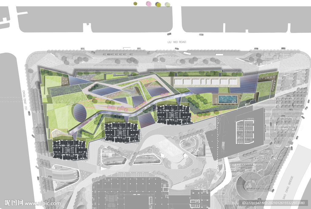 商业广场景观规划设计平面图