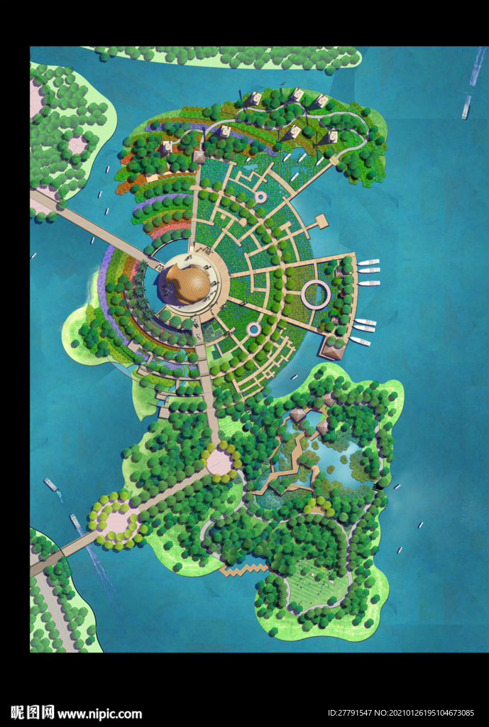 滨水公园景观规划设计平面图