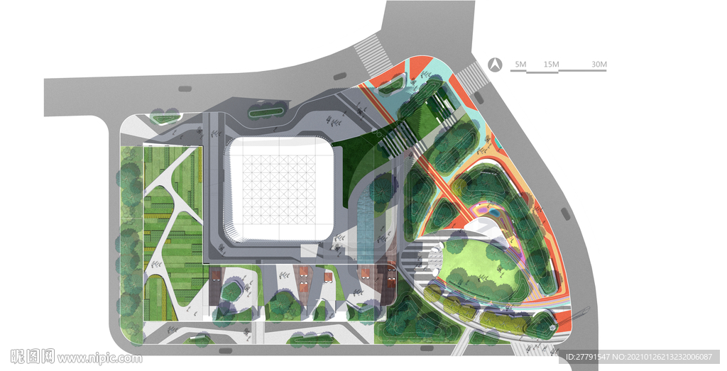 企业广场景观规划设计平面图