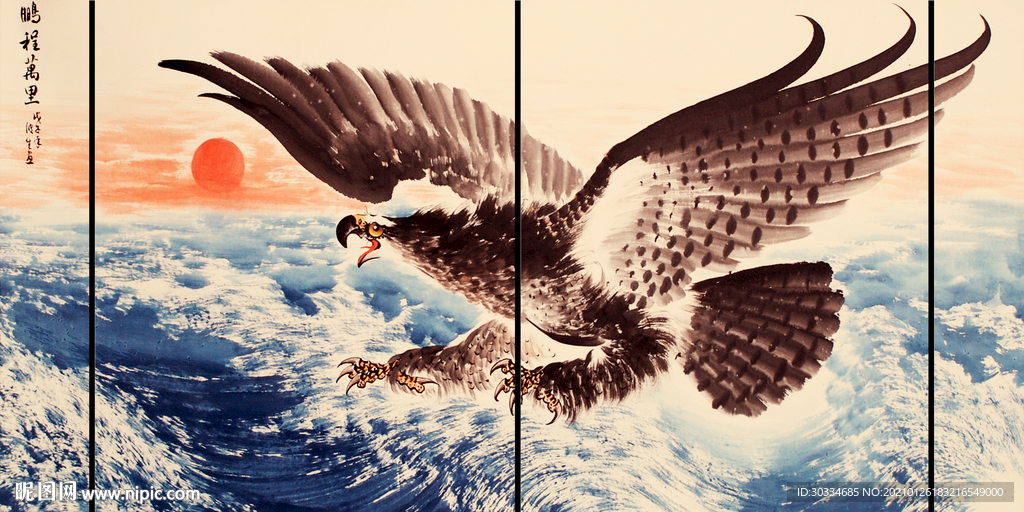 大鹏展翅装饰画
