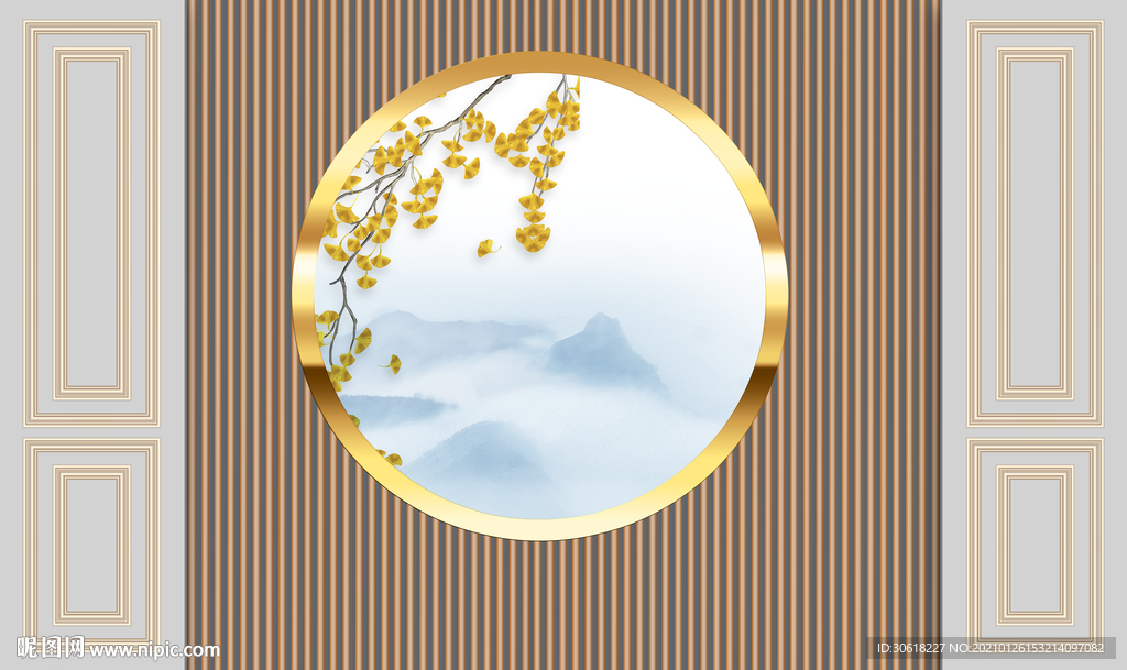 新中式背景墙