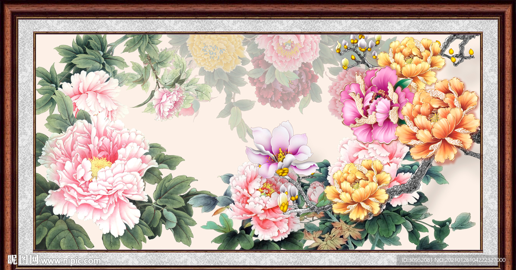 国画牡丹