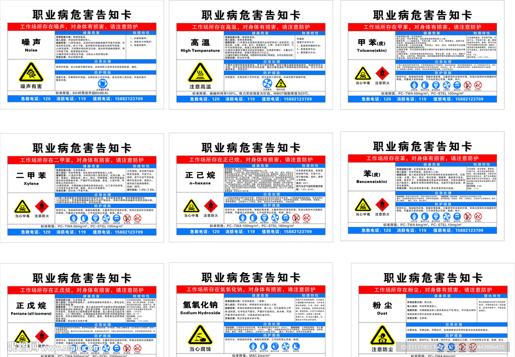 职业病危害告知卡