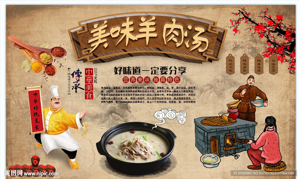 羊肉汤背景墙