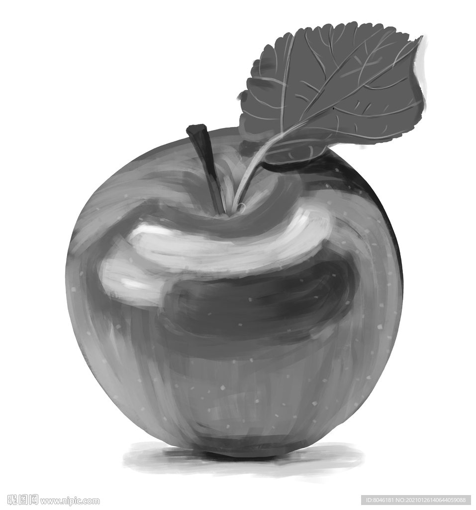 苹果手绘插画