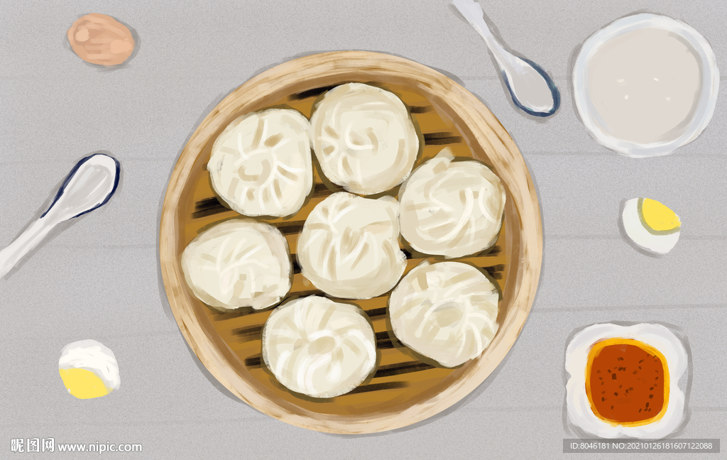 早餐手绘插画