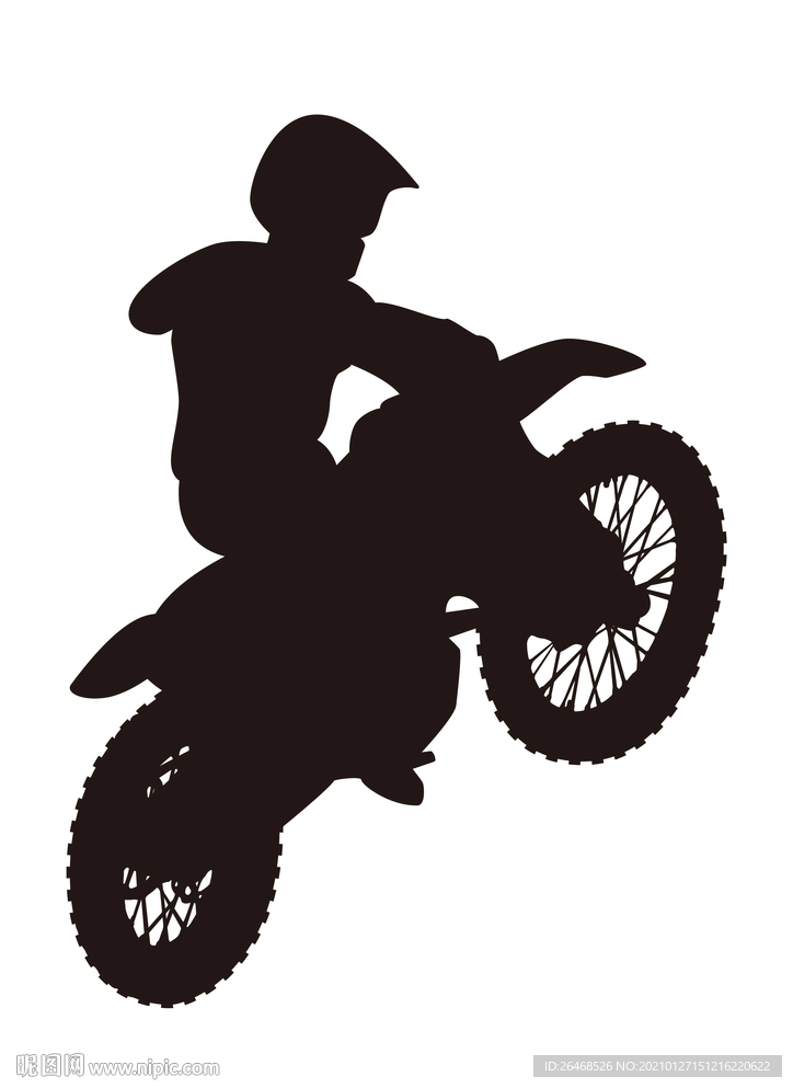 骑摩托车剪影