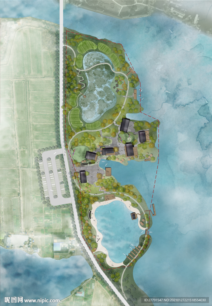 滨水公园景观规划设计平面图