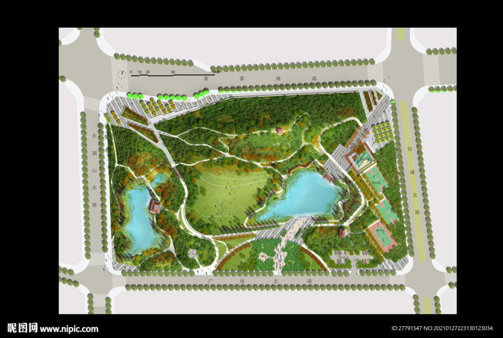 公园景观规划设计平面图