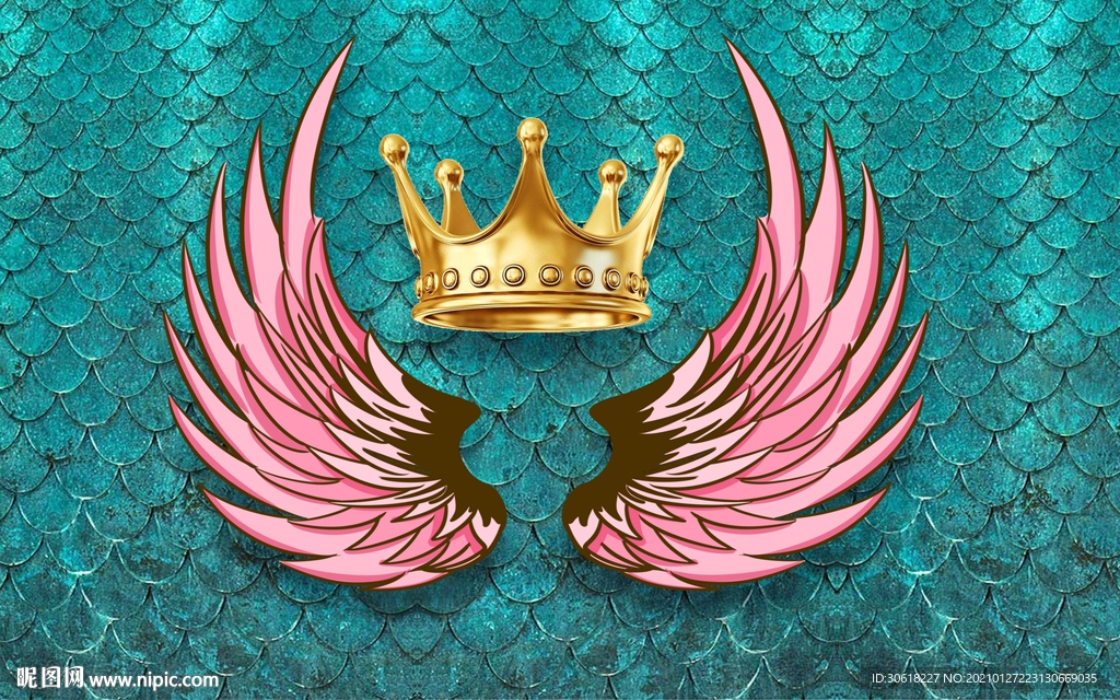 网红翅膀北欧背景墙