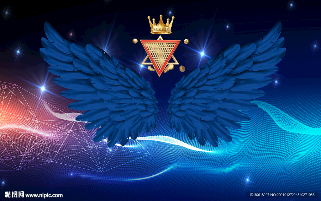 网红翅膀北欧背景墙