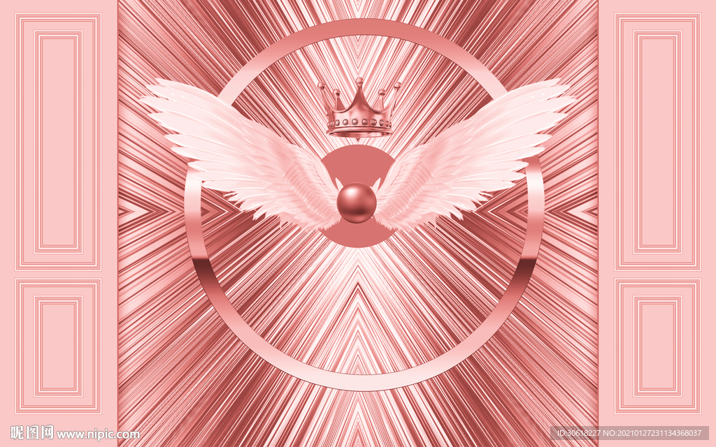 网红翅膀北欧背景墙