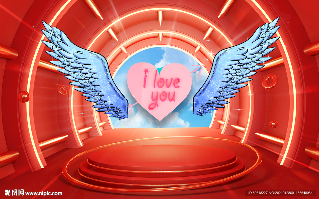 网红翅膀北欧背景墙