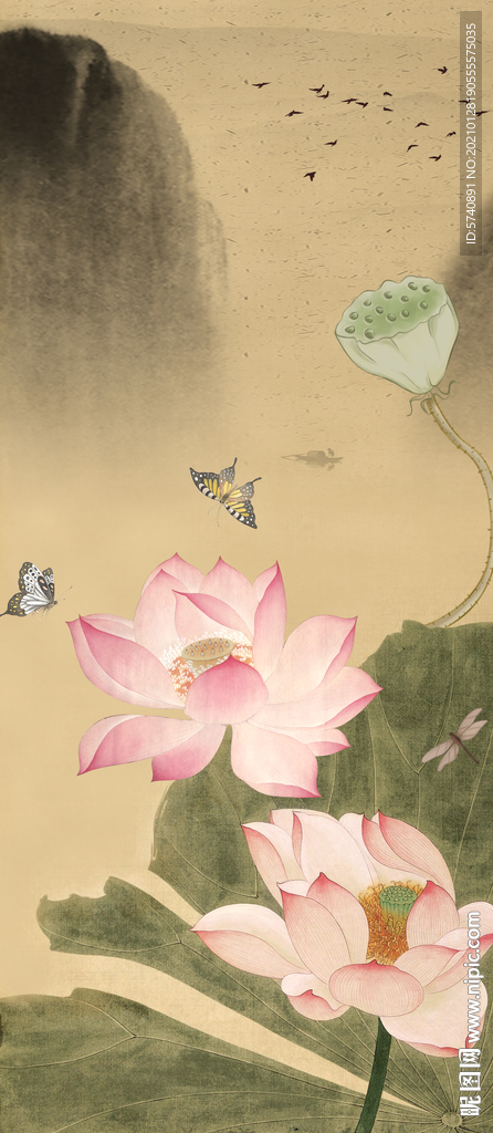 中式玄关画