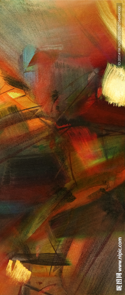 暖色调抽象画