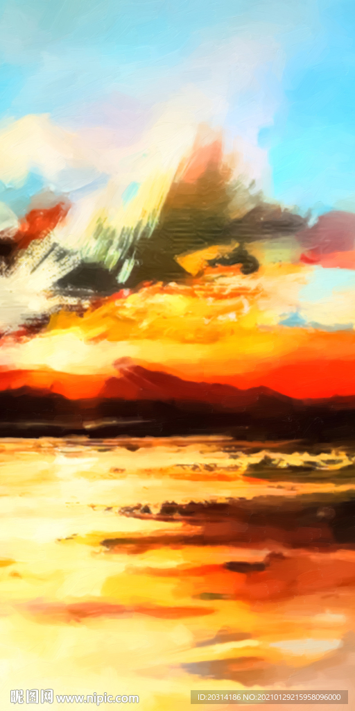 风景抽象画壁画