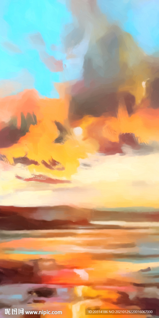 流光溢彩抽象艺术壁画