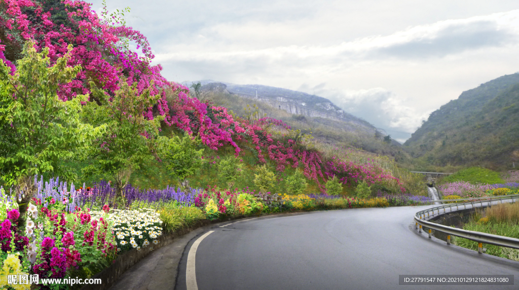 道路花境景观设计效果图